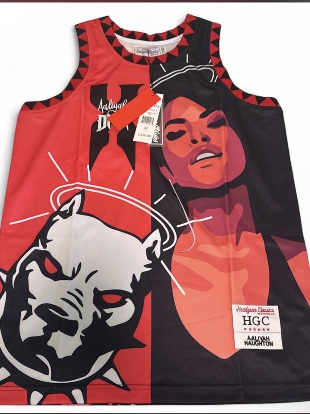 HGC Aaliyah Naughton Graphic Tank - Red & Black